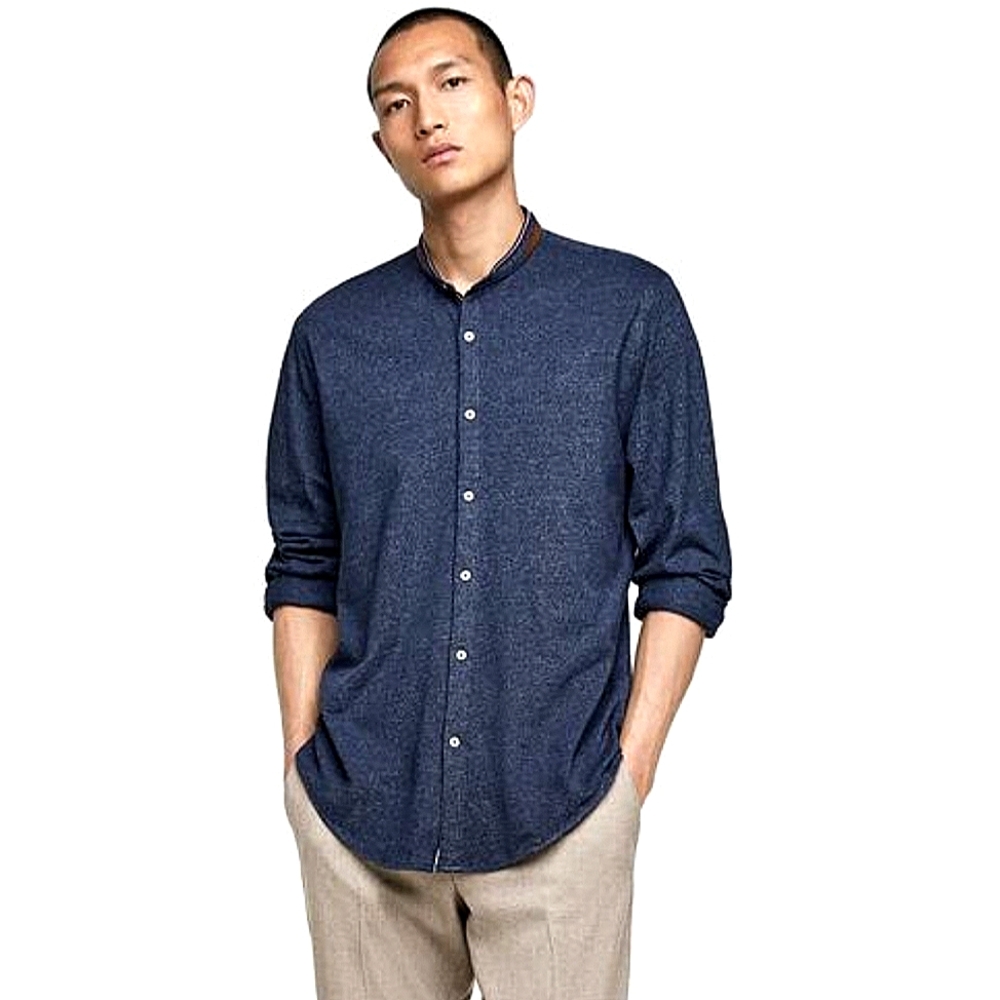 Zara PIQUÉ SHIRT WITH ELBOW PATCHES, Slim Fit, Size XL